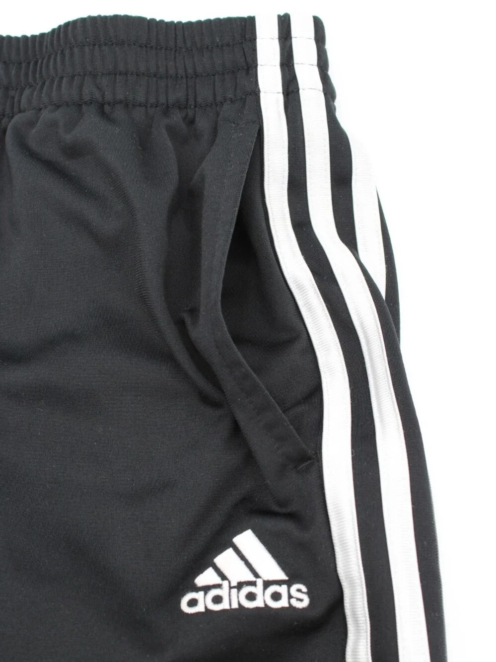 Adidas Kids Black 3-Stripe Track Pants Size M 10/12